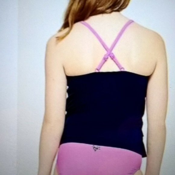 Pink & Blue 2 Pcs Justice Tankini Swimsuit Size 10 - Picture 2 of 13